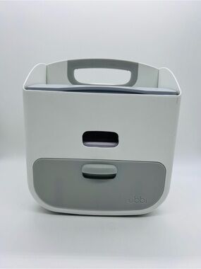 Ubbi Diaper Caddy in White and Light Gray